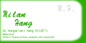 milan hang business card